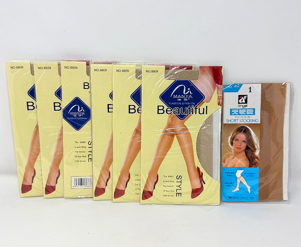 Vintage Manya Beautiful Sheer Knee High Stockings Lot 6 Angel Short Nylon
